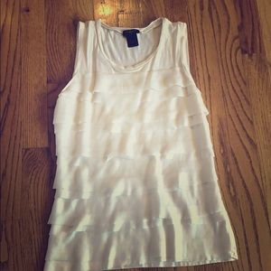 Ann Taylor cream layer top